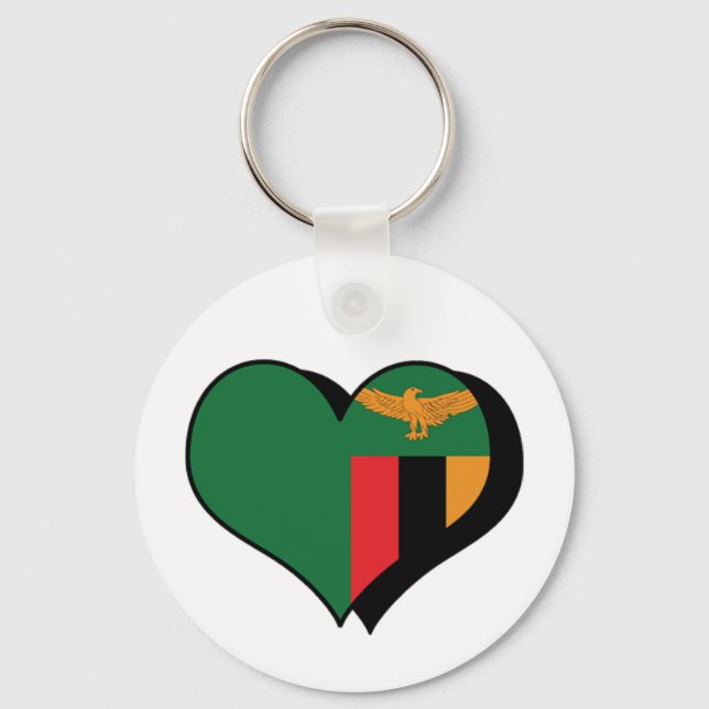 Porte-clés I Love Zambia Porte - clé (Recto)