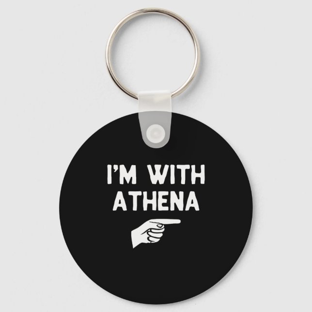 Porte-clés I’m With Athena Funny Halloween Matching Costume  (Recto)