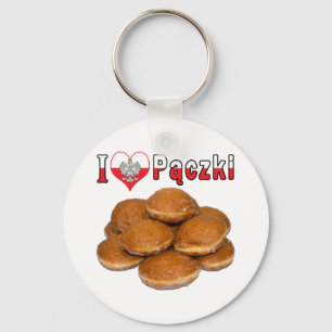 Porte-clés I nourriture polonaise de Paczki de coeur