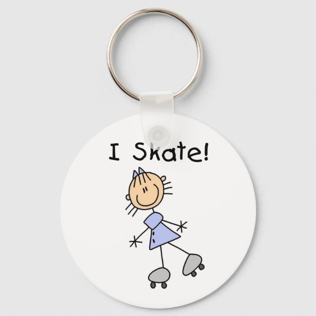 Porte-clés I Patinage - Patinage à rouleaux pour filles (Recto)