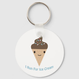 Porte-clés I run for Ice Cream
