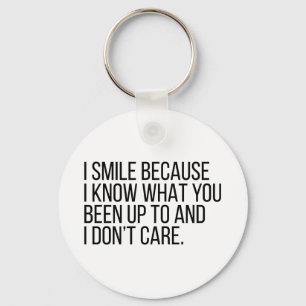 Porte-clés I Smile Because I Know Things