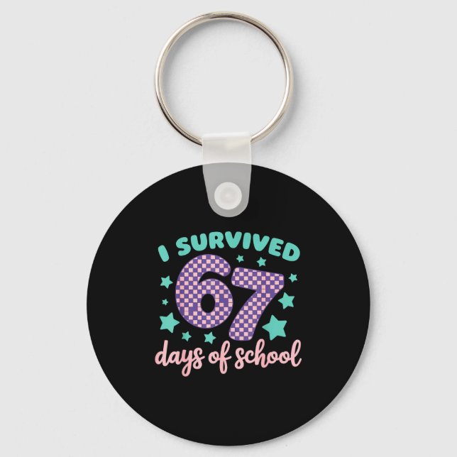 Porte-clés I Survived 67 Days Of School Varwave 6-7  (Recto)