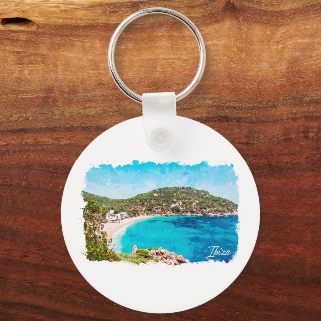 Porte-clés Ibiza Espagne Plage Paysage Voyage (Recto)