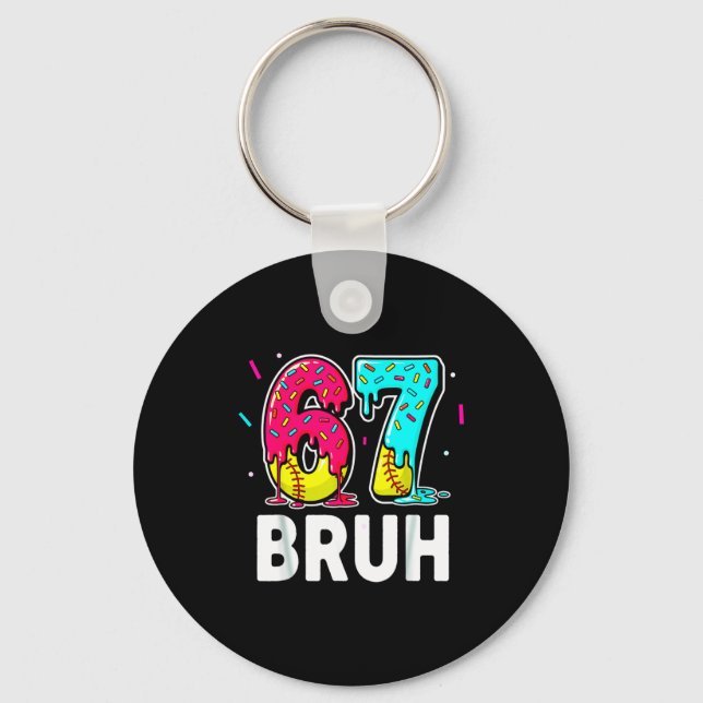 Porte-clés Ice Cream Dripng Softball Drip Fun 6 7 Six Seven M (Recto)