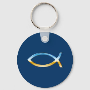 Porte-clés Ichthus - Christian Fish Symbol Sky & Ground