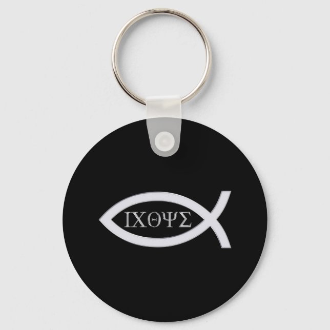 Porte-clés Ichthys | Symbole du poisson chrétien (Recto)