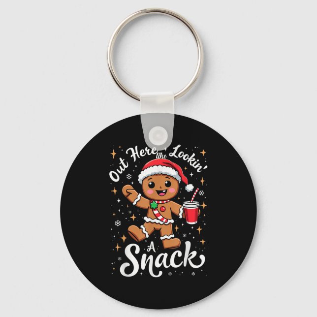 Porte-clés Ici, On A L'Air D'Un Snack Noël Drôle Bouj (Recto)