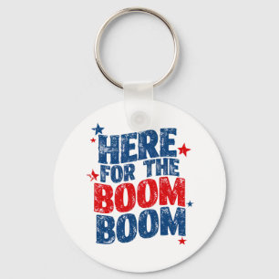 Porte-clés Ici pour le Boom 4 juillet Patriotic