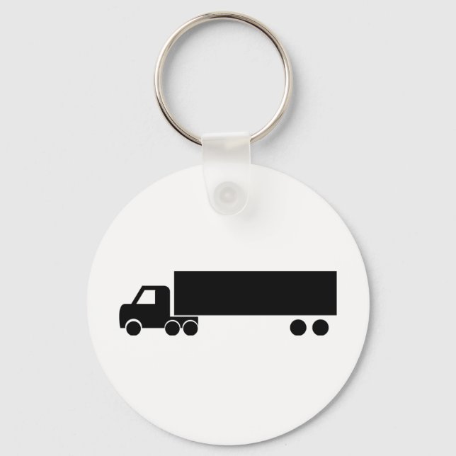 Porte-clés icône de camion noir (Recto)