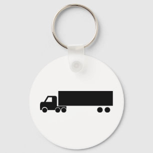 Porte-clés icône de camion noir long