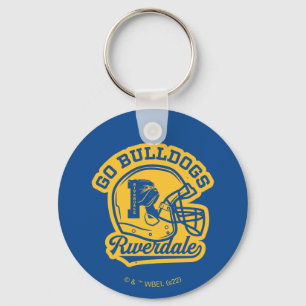 Porte-clés Icône de casque de football Go Bulldogs