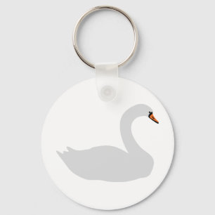 Porte-clés icône de cygne blanc