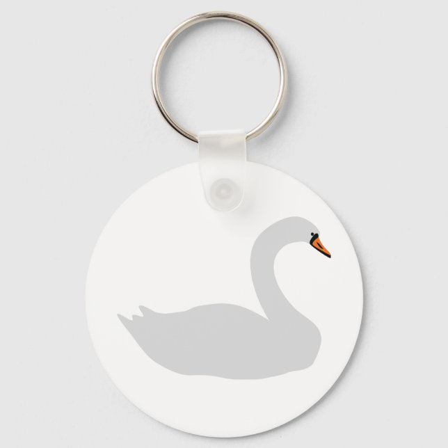 Porte-clés icône de cygne blanc (Recto)