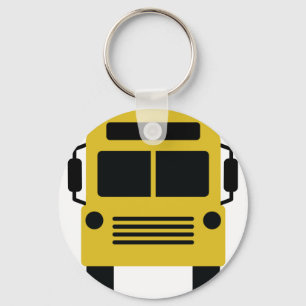 Porte-clés icône du bus scolaire