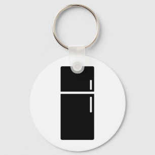 Porte-clés icône noire de réfrigérateur de réfrigérateur