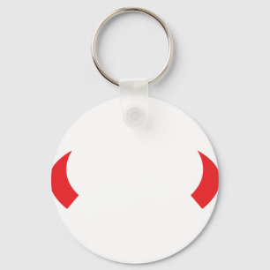 Porte-clés icône rouge diable cornes