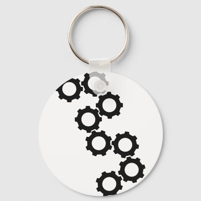 Porte-clés icône roulettes noir (Recto)