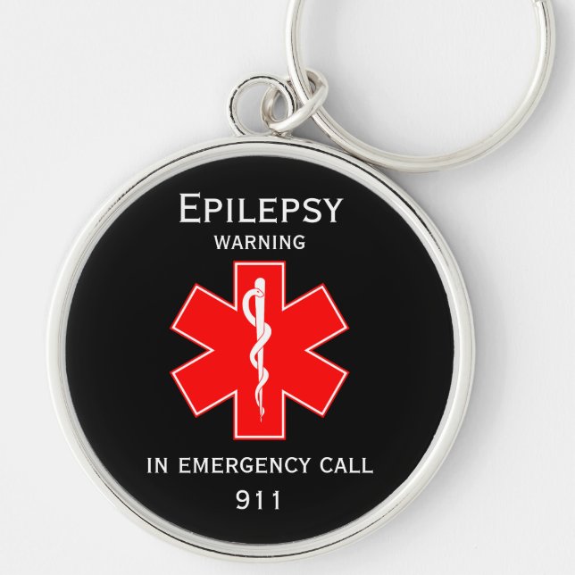 Porte-clés ID d'alerte Médicale Épilepsie Médicale (Devant)