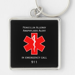 Porte-clés ID d'alerte Médicale ID d'alerte Médicale Penicill