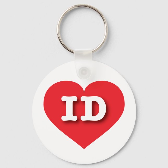 Porte-clés Idaho Red Heart - I love ID (Recto)