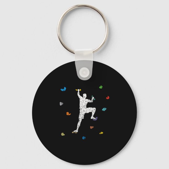 Porte-clés Idée Cadeau de l'grimpeur murale (Recto)