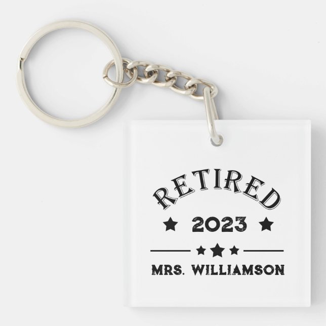 Porte-clés Idée cadeau de retraite personnalisée (Devant)