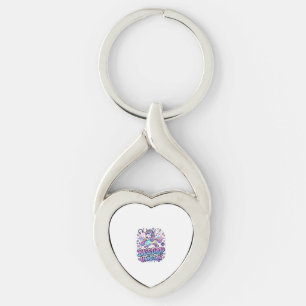Porte-clés Idée de cadeau licorne basse drop typographie Des