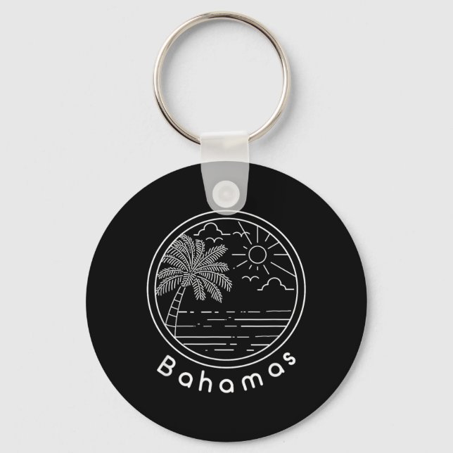 Porte-clés Idée de conception de cadeau de drapeau des Bahama (Recto)