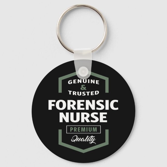 Porte-clés Idées cadeaux du logo de l'infirmière médico-légal (Recto)