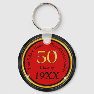 Porte-clés Idées de Réunion du lycée 50 ans,, Texte, Coule