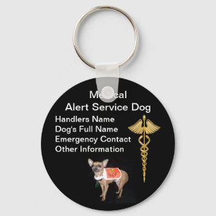 Porte-clés Identification vigilante Médicale de chien de