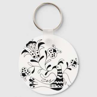 Porte-clés Il chante une fleur