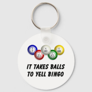 Porte-clés Il Faut Des Couilles Pour hurler Bingo