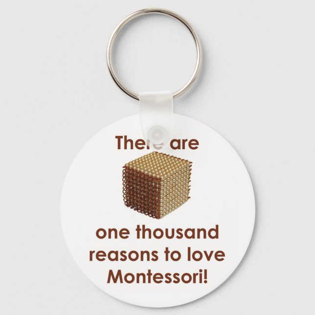 Porte-clés Il y a 1000 raisons d'aimer Montessori (Recto)