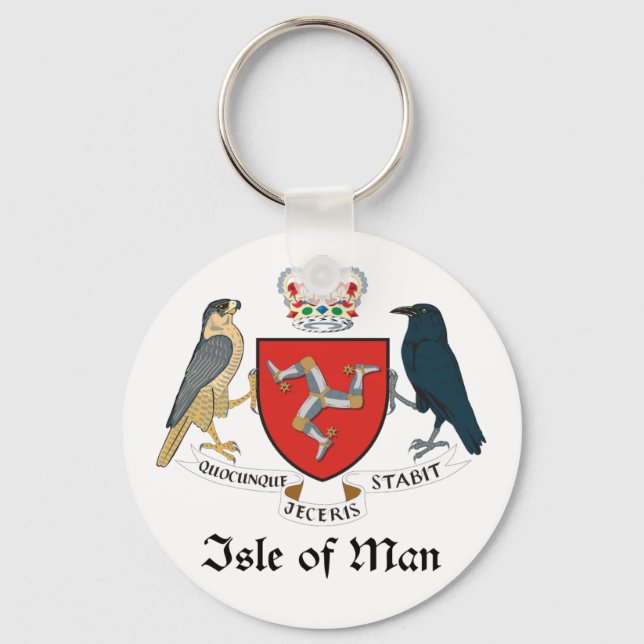 Porte-clés ÎLE DE L'HOMME - emblème/drapeau/symbole/armoiries (Recto)