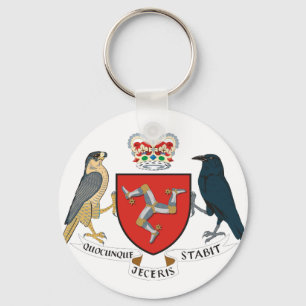 Porte-clés île d'emblème de l'homme