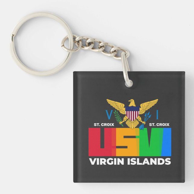 Porte-clés Îles Vierges américaines Sainte-Croix USVI Tropica (Devant)