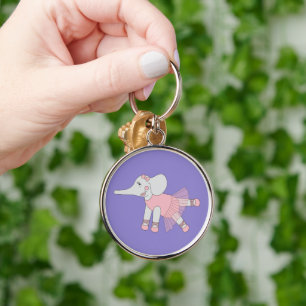 Porte-clés illusima Ballerina Elephant clair violet