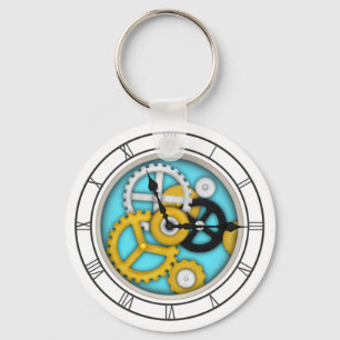 Porte-clés Illusion d'horlogerie visible Horloge fantaisie Ar