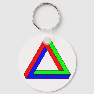Porte-clés Illusion du triangle optique