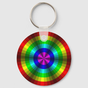 Porte-clés Illusion optique Porte - clé arc-en-ciel