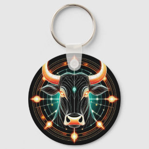 Porte-clés Illustration abstraite du Taureau lumineux