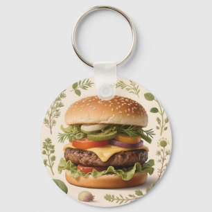 Porte-clés Illustration de cheeseburger gastronomique