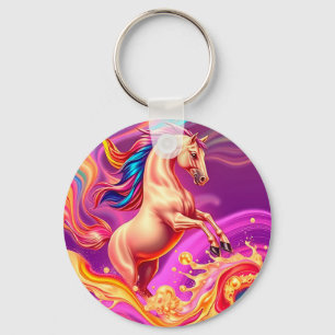 Porte-clés Illustration de cheval vibrant abstrait