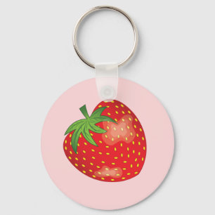 Porte-clés Illustration de dessin de fraises rouges