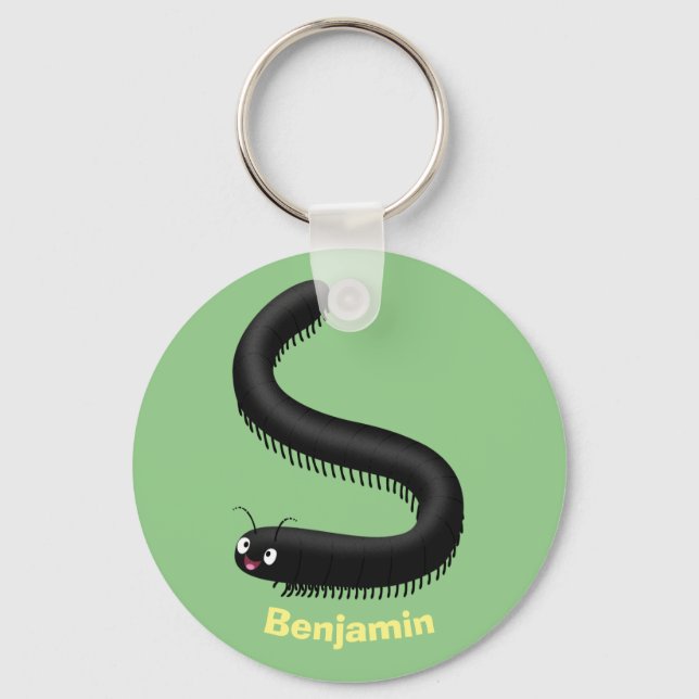 Porte-clés Illustration de dessin mignon millipede (Recto)