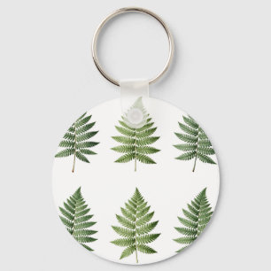 Porte-clés Illustration de feuilles de fougère botanique vint