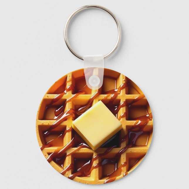 Porte-clés Illustration de gaufre (Recto)