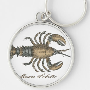 Porte-clés Illustration de homard, fruits de mer du Maine